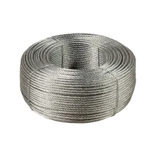 Cuerda de alambre de acero galvanizado 6*19S + IWRC 6*36SW + IWRC utilizado para grúa de elevación