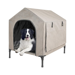 Furnitur dan kandang hewan peliharaan yang nyaman ditinggikan dengan pendingin udara logam padat untuk anjing dan burung kandang hewan peliharaan - Product Image 2