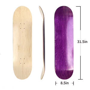 Planche à roulettes professionnelle <span class=keywords><strong>Park</strong></span> Street Daily Riding Long Lasting Concave Cruiser Haute résistance 7 plis Érable canadien Durable - Product Image 2