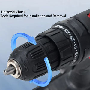 Taladro Eléctrico Inalámbrico de 20V, Sin Escobillas, de Velocidad Variable, Herramienta Eléctrica Multifuncional <span class=keywords><strong>para</strong></span> Bricolaje, Taller, Aficionados, con Juego de Brocas - Product Image 4