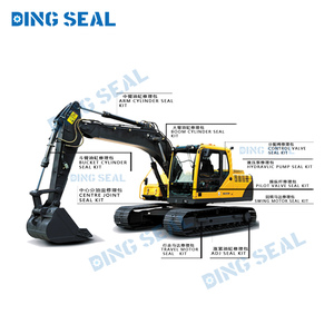 Kit de sellos de bomba hidráulica para excavadora <span class=keywords><strong>Volvo</strong></span> EC140B, para K3V63DT, kit de juntas tóricas NBR <span class=keywords><strong>90</strong></span>/FKM <span class=keywords><strong>90</strong></span> de alta calidad - Product Image 6