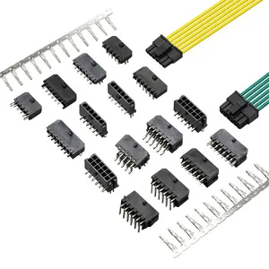 KR3000 Molex Mikro Fit Microfit Dibentuk 3.0 3Mm Pitch 2 3 4 6 7 8 Pin 5pin PCB SMT DIP Wafer Perempuan Laki-laki Kawat Ke Papan Konektor