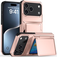 Étui de téléphone HMJ – Fournisseur en gros – Étui de téléphone en TPU et PC avec porte-cartes et poignée pour iPhone 17 16 15 14 13 12 11 Pro Max