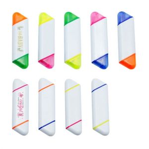 ปากกาเน้นข้อความแบบหัวคู่ ปลายเฉียง พรีเมียม ชนิดเรืองแสง  ชุด 18 สี ปากกาเมจิกแบบน้ำหลากสี - Product Image 2