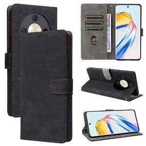 For Honor X9B Flip PU Leather Phone Case, Shockproof PU Leather Magnetic Wallet Phone Cover For Honor X50