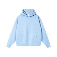 Sweat-shirt à capuche unisexe en coton peigné 380g, coupe ample à épaules tombantes, sans repassage, en molleton double face, pour l'automne et l'hiver
