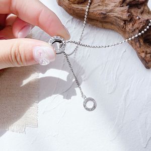 S925 Sterling <b>Silver</b> Tassel <b>Choker</b> Necklace 405cm Chain Length Gift For Couple Fashion Jewelry - Product Image 4