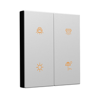 Interrupteur mural intelligent KNX à bouton-poussoir 1 gang pour domotique