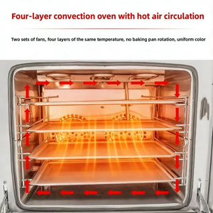 Horno de panadería de 4 niveles con circulación de aire caliente, 39 kg, equipo de cocina comercial eléctrico estable para pan, pasteles y repostería, directo de fábrica. - Product Image 6