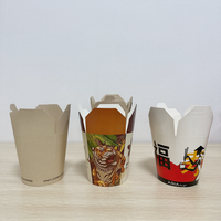 Boîte en papier kraft biodégradable pour plats à emporter avec logo personnalisé EPACK, boîte en papier kraft jetable pour nouilles et pâtes