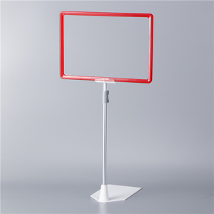 Muestra gratis A4 plástico piso signo soporte acrílico signo titular cartel marcos de plástico elección de color A5 A4 A3 - Product Image 6
