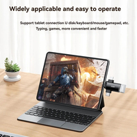 Adaptor USB OTG Tiga-dalam-Satu Micro USB Tipe-C, Flash Drive Paduan Aluminium, Konverter Ponsel
