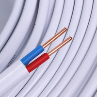 Kabel Kabel Rumah Tembaga Padat BVVB Terbaik 2x1.5 2x2.5 2x4.0 2x6.0 Penutup Putih Merah Biru Pilihan Konstruksi