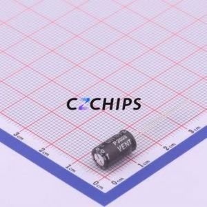 Condensador Electrolítico de Aluminio de Montaje Pasante GH101M035E110A, Componente de Montaje Pasante THT, D6.3xL11mm 100uF 20% 35V 2.5mm - Product Image 2