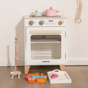 Simulación de madera, sonido danés y luz, juego de juguetes para refrigerador, los niños juegan un juego de rol familiar, juguetes de montaje - Product Image 6
