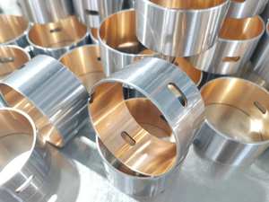 JFB شركة مصنعة للجلبة ثنائية المعدن بطانات معدنية مزدوجة ملفوفة مع فتحات زيت أخدود لجرار الشاحنات حفارة السيارات - Product Image 5