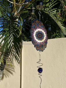 Mandala <b>Wind</b> <b>Spinners</b> Stainless Steel <b>Wind</b> Sculpture Gift 3D Hanging <b>Garden</b> <b>Wind</b> <b>Spinner</b> Christmas Decoration Indoor Outdoor - Product Image 3