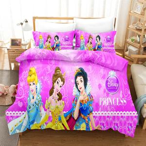 Factory Custom 3d Printed Cartoon Princess Girl's Luxury Designer Bed Sheet <b>Duvet</b> Cover Set <b>Queen</b> King <b>Size</b> Bedding Set - Product Image 5