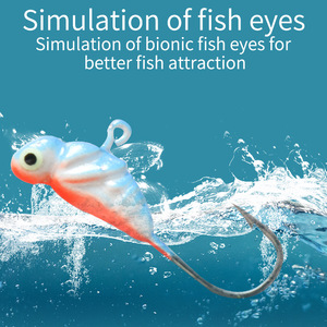 Hameçons de pêche Mini Jighead 2,5 cm 2 g, hameçons à tête plombée pour la pêche au bar en eau douce - Product Image 3