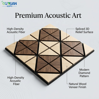 Panneaux acoustiques modernes en polyester à emboîtement triangulaire géométrique, avec un NRC élevé de 0,65, design ignifuge et imperméable