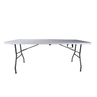 Table de bar pliante en plastique robuste, table haute carrée pour cocktail, usage extérieur et événementiel