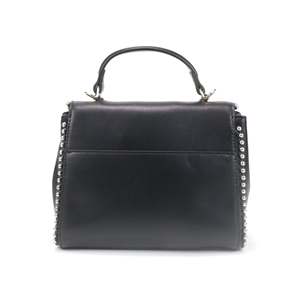 Bolso de mano de piel sintética para mujer con asa superior, detalle de remaches, solapa, bandolera pequeña, bolso cruzado informal de moda para el día a día - Product Image 4