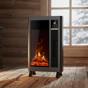 <span class=keywords><strong>Cheminée</strong></span> <span class=keywords><strong>électrique</strong></span> autonome HL-N09 pour la maison, avec effet de flamme 3D réaliste, humidificateur à vapeur et télécommande - Product Image 4