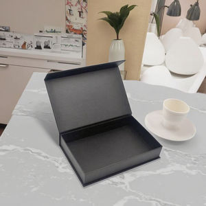 핫 세일 검은 종이 선물 접이식 상자 마그네틱 뚜껑 선물 상자 골판지 삽입과 포장 종이 상자 - Product Image 6
