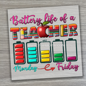 Bettery Life of a Teacher From to friday Motif d'impression par transfert de chaleur Hot Fix Sticker Stickers Applique pour T-shirt Sacs à capuche - Product Image 1