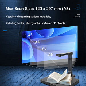 <span class=keywords><strong>Portable</strong></span> Scanner Documents Livre OCR Reconnaissance de texte Aplatissement automatique Visualiseur de bureau Document Caméra 4K - Product Image 2