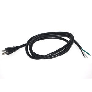 交流电源线美国插头尾纤<span class=keywords><strong>3</strong></span>叉18AWG NEMA 5-15P公插头至开口端接线1.8米家用电器 - Product Image 4