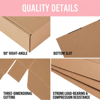 Boîtes rigides en carton ondulé personnalisables, haute résistance, écologiques, design pliable, découpes sur mesure, emballage pour vêtements