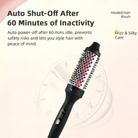 Sèche-cheveux professionnel électrique V-2411 avec brosse chauffante lissante, technologie ionique négative, céramique, pour tous types de cheveux, idéal pour l'hôtellerie