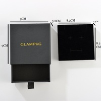 Boîtes d'emballage pour bijoux personnalisées avec logo imprimé en couleur, boîtes à bijoux carrées à tiroir coulissant en papier pour collier et bracelet