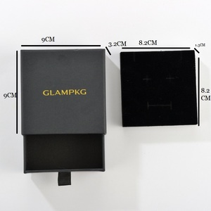 Custom Color Logo Printed <strong>Trinket</strong> Jewelry Packaging Boxes Necklace Bracelet Square Drawer Sliding Paper Gift <strong>Box</strong> - Product Image 2