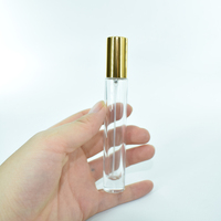 NOUVEAU Flacon pulvérisateur rond en verre transparent à vis rectangulaire rechargeable de 10ml pour cosmétiques de luxe pour le voyage Conteneur de sous-embouteillage