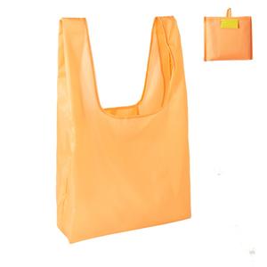 Sacs à provisions en polyester pliables OEM et ODM 210d 190t sac d'épicerie réutilisable avec logo personnalisé avec motif de lettre directe d'usine - Product Image 5