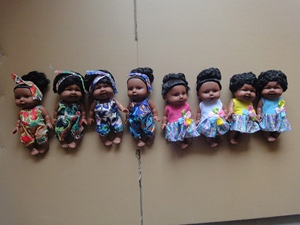 EPT Großhandel Vinyl Puppe Simulation Puppe 8 Zoll 26cm African Girl Baby Black Doll - Product Image 2