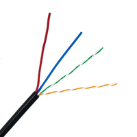 Production en usine CCA 25AWG cat5e 2 paires de câbles réseau utp lan 4 cœurs avec câble d'alimentation 2c poe