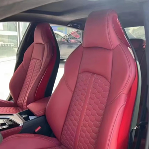 Sièges de voiture électriques améliorés pour Audi, cuir rouge matelassé, sièges confortables et élégants - Product Image 1