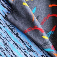 Tissu imprimé en coton polyester 100% de haute qualité pour sublimation tricoté en chaîne écologique pour accessoires et vêtements de voiture