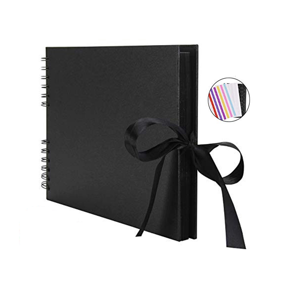 Черная Обложка спиральная Обложка крафт Альбом для скрапбукинга фотоальбомы на заказ картон детский фотоальбом