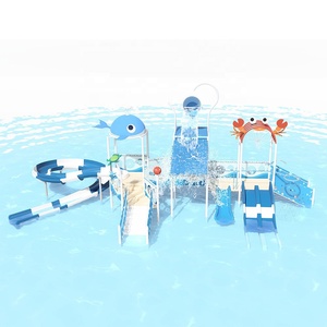 Parc aquatique Ocean en acier inoxydable certifié EN1176 avec toboggan multi-personnes en fibre de verre, toboggan en spirale et toboggan en plastique - Product Image 4