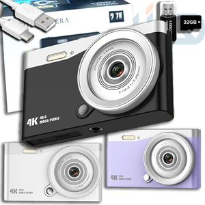 Yuniq New 2025 2.0 Inch 4K <b>Digital</b> <b>Camera</b> With 50 Million Pixels HD Photo <b>Video</b> Multi Language High Capacity Battery Q10 16x Zoo - Product Image 1