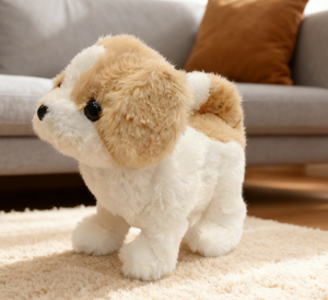 Chó Con điện màu trắng và màu vàng-Con Chó sang trọng bò, đi bộ, sủa và vẫy đuôi - Product Image 2