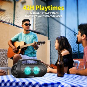 2022 <strong>Technology</strong> <strong>Gadgets</strong> Multi-colored LED Light IPX6 Waterproof Bluetooth Speaker Electronics - Product Image 2