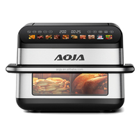 Four à friture sans huile 10L 2400W, friteuse numérique avec deux zones indépendantes, 10 fonctions prédéfinies, séparateur amovible, prêt à être expédié