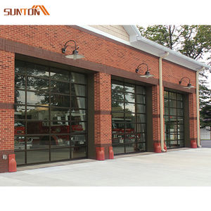 Cadre en aluminium motorisé moderne et personnalisé, 100 pièces, panneaux de verre transparents, porte de <span class=keywords><strong>garage</strong></span> avec moteur - Product Image 5