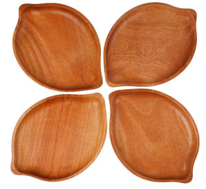 จา<span class=keywords><strong>น</strong></span><span class=keywords><strong>ไม้</strong></span>รูปใบไม้คุณภาพสูง คลาสสิก ทำความสะอาดง่าย <span class=keywords><strong>น</strong></span>้ำหนักเบา สำหรับใส่อาหารว่าง ของหวา<span class=keywords><strong>น</strong></span> - Product Image 1