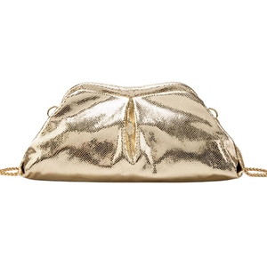 Women Vintage Snake Faux Leather Cloud Evening Bag Soft Clip Clutch <b>Purse</b> Shoulder Bag for Cocktail Wedding Party - Product Image 5